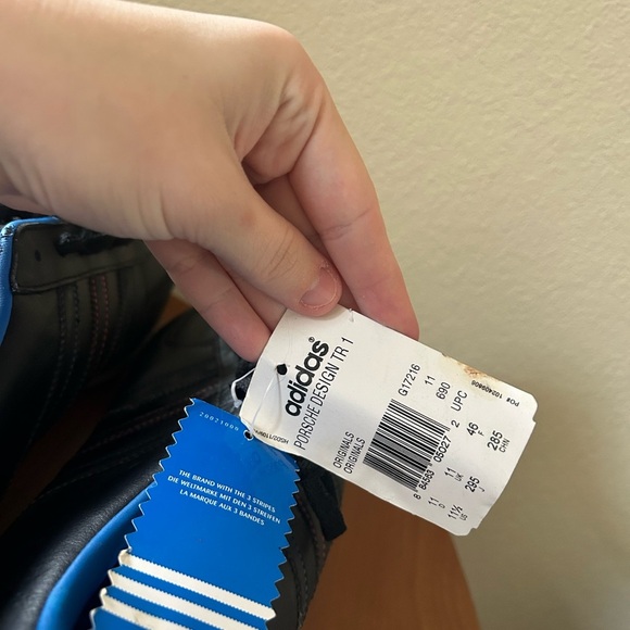 NWT Adidas Porsche Design TR 1.1 Black Bluebird Men\'s Size 11.5 LaceUp Red Drive main image 6